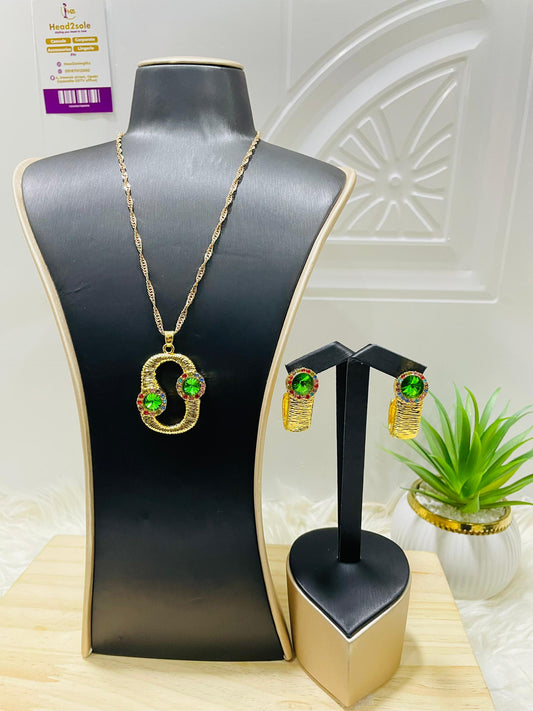 Mini jewelry set - 2 piece silver cubic zirconia