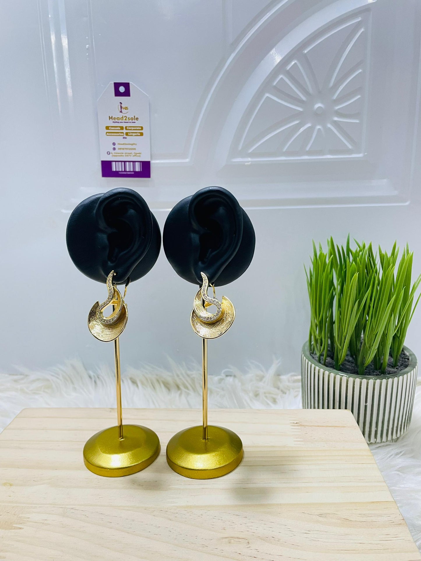 Flame cubic zirconia earrings