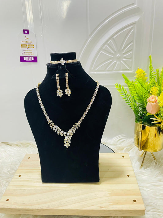 3 piece Cubic Zirconia Jewelry Bridal Set