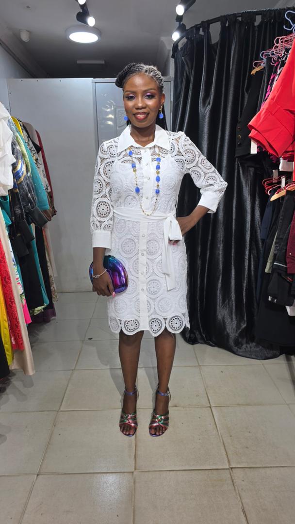 MODALINDA White lace shirt Dress