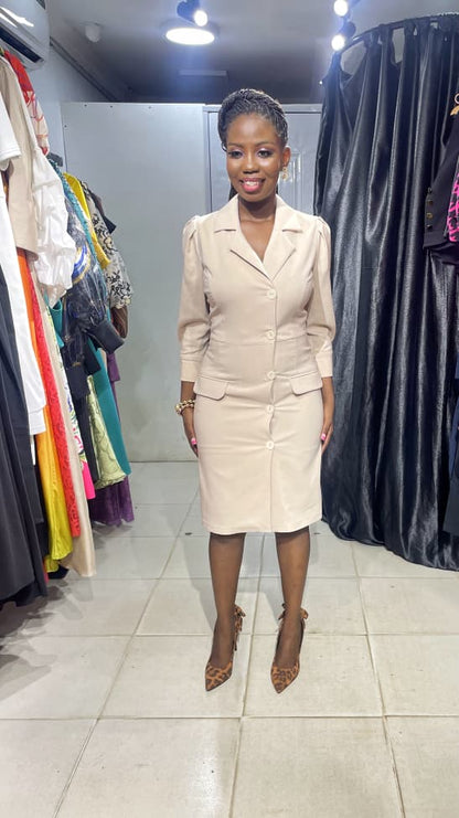 MARE DESIGN Biege Blazer Dress