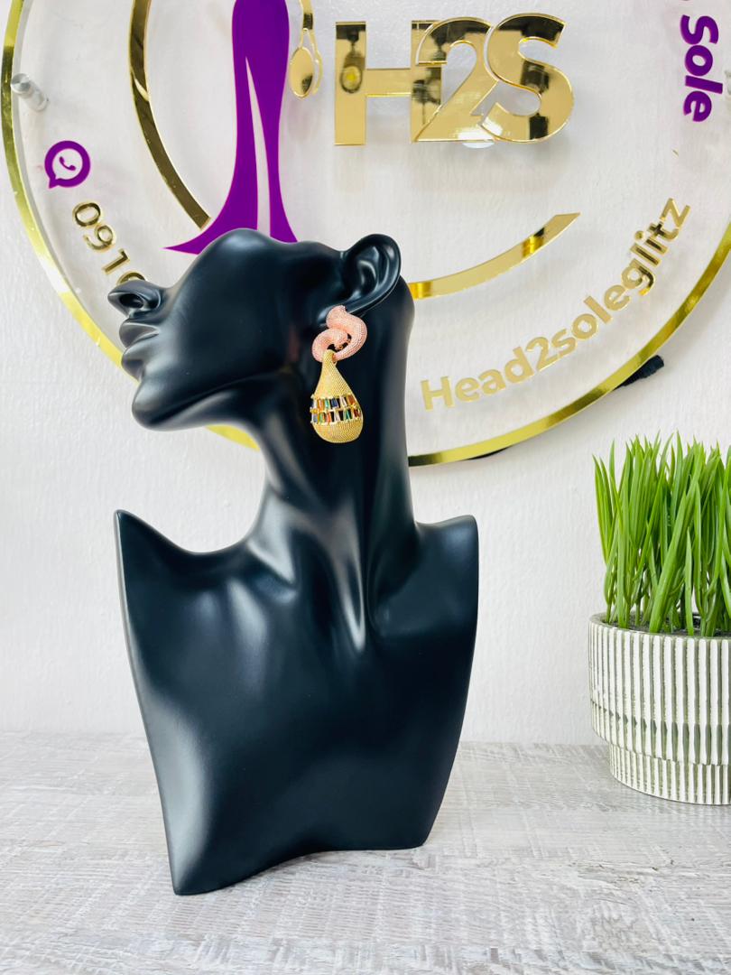 Cubic zirconia multicolor earrings