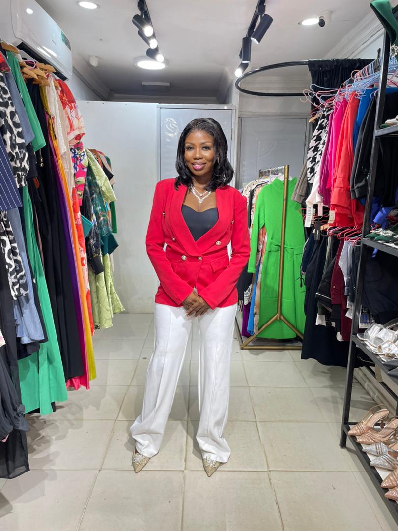 COPPERROSE BLAZER	RED BLAZER WITH BOTTONS