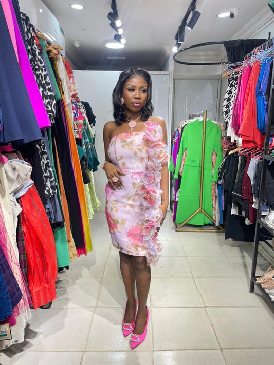 NY&C Lilac Flower Tube  Dress