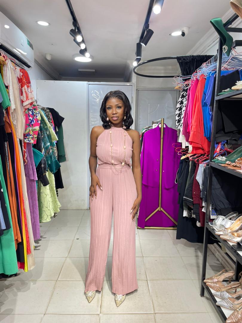 COPPERROSE PINK ALTER NECK JUMPSUIT