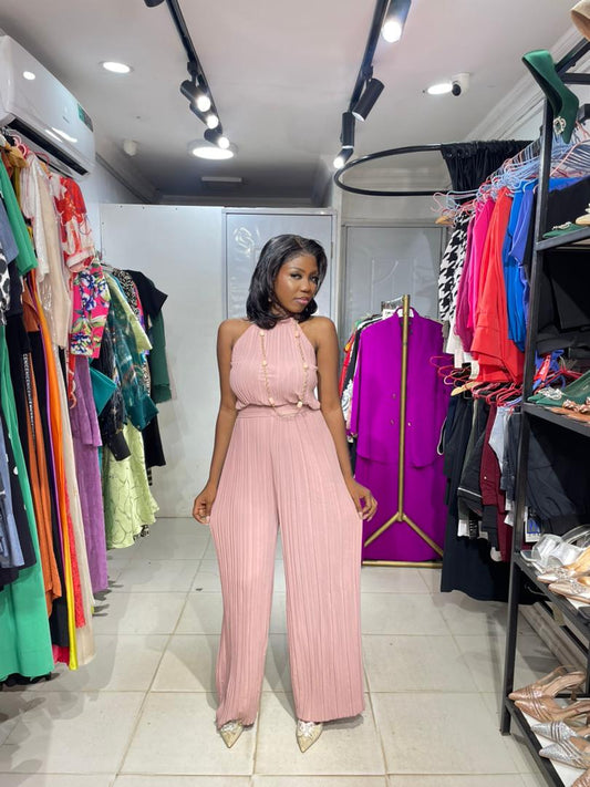 COPPERROSE PINK ALTER NECK JUMPSUIT