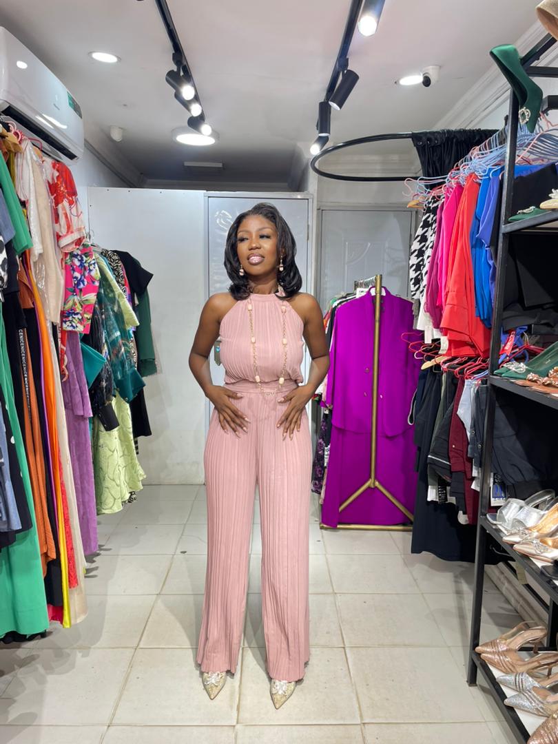 COPPERROSE PINK ALTER NECK JUMPSUIT