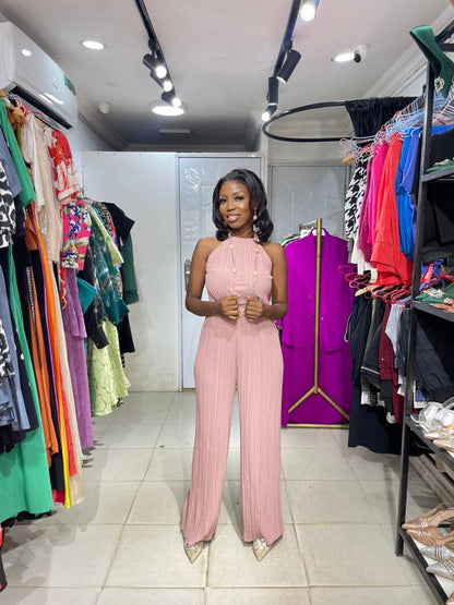 COPPERROSE PINK ALTER NECK JUMPSUIT