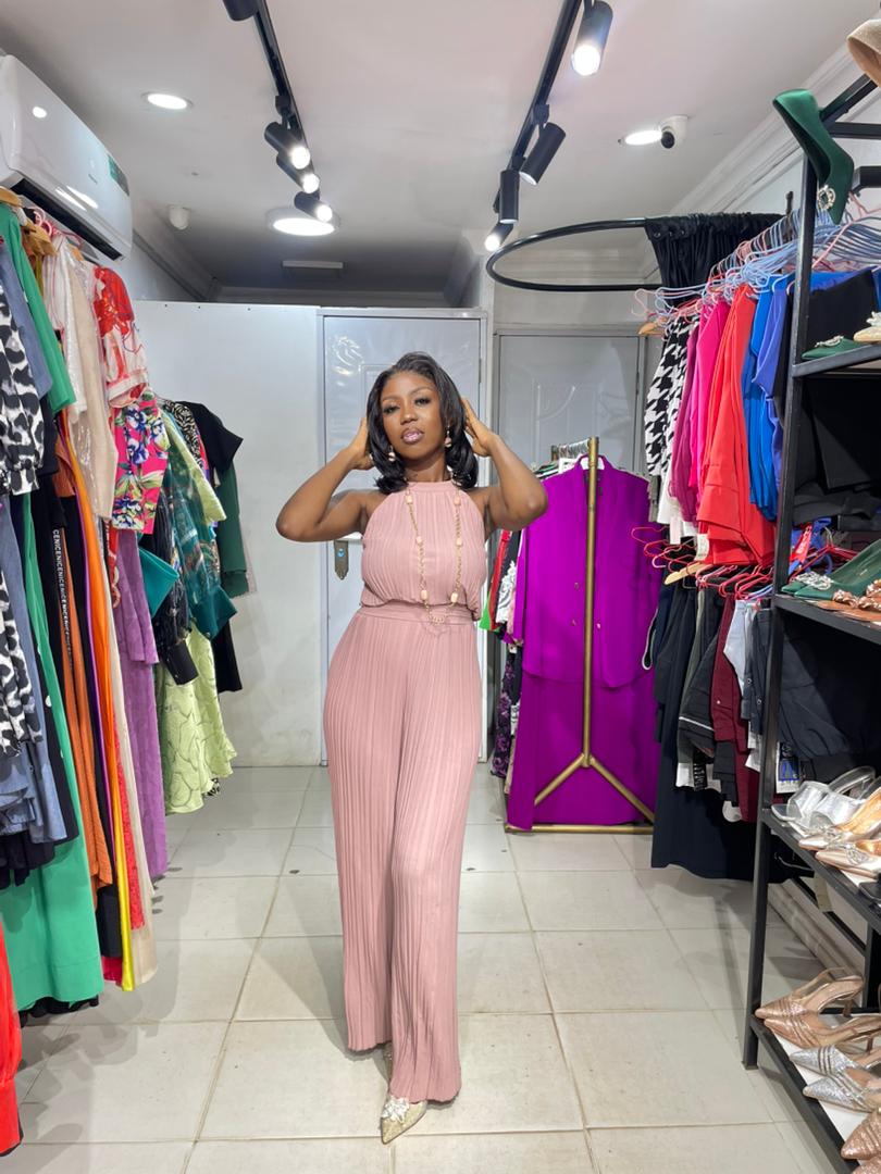 COPPERROSE PINK ALTER NECK JUMPSUIT