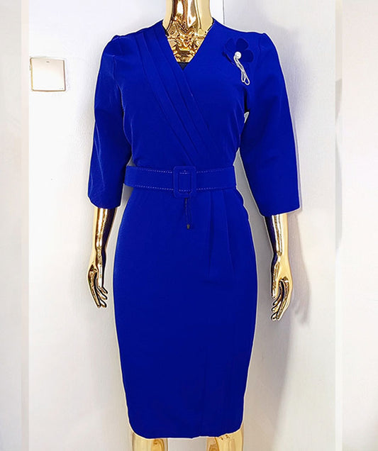 Zera Line Blue Dress