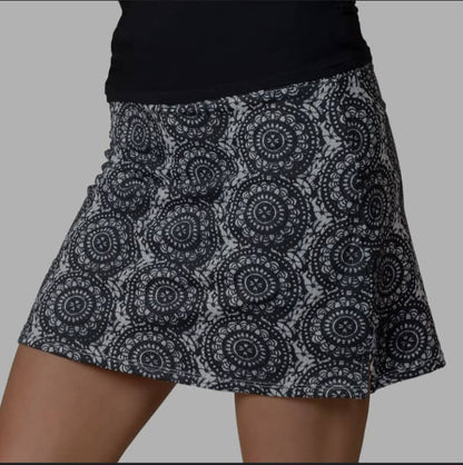 Tranquility Black Patterned Skort (skirt+short)