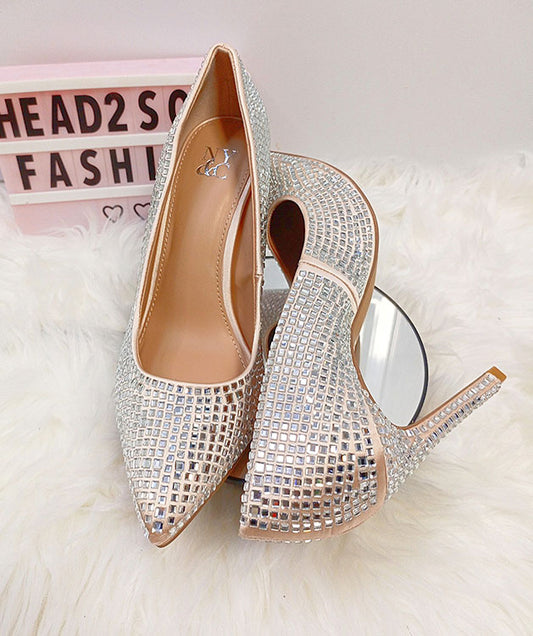NY&C NUDE ALL STONED SHOE ARDEN PUMP